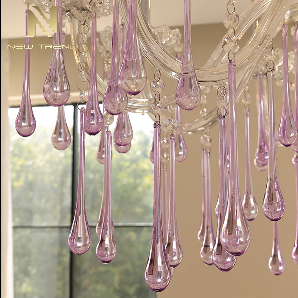 CPL-463 Modern Sculptural Murano Glass Chandelier – Artistic European Style Pendant Light for Villa Dining