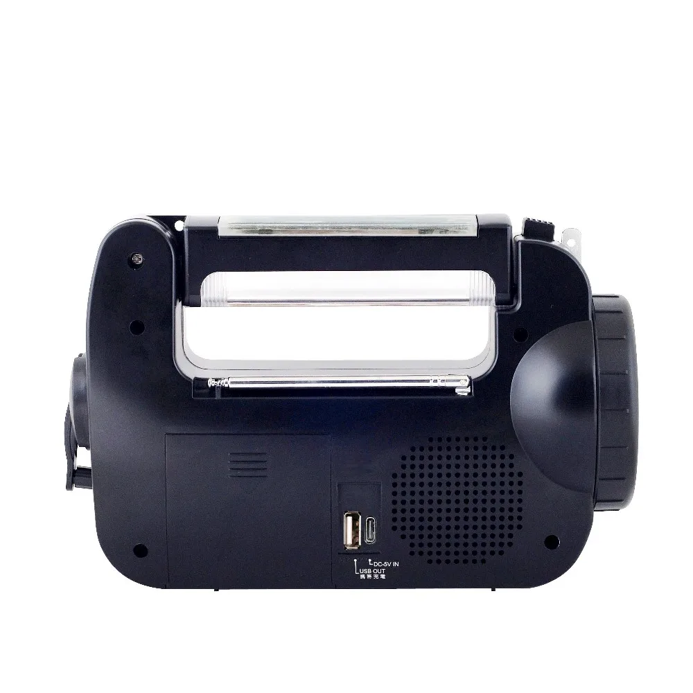 
Светодиодный динамо-радиоприемник на солнечной батарее, лампа для чтения с зарядным устройством для мобильного телефона, аварийный радиоприемник с сиреной и миганием с зарядным устройством 