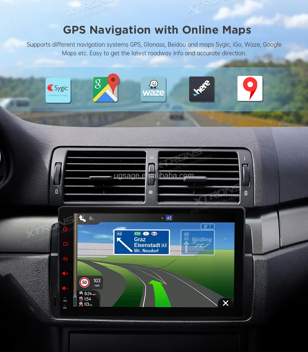 Car Radio 9  Xtrons Android 9.0 pour BMW E46 M3 64GB 4GB