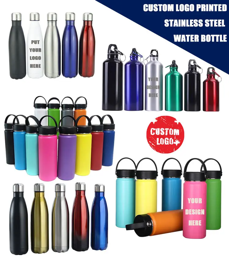 750ml Metal Water Bottles with Water Bottle Buckle Double Wall