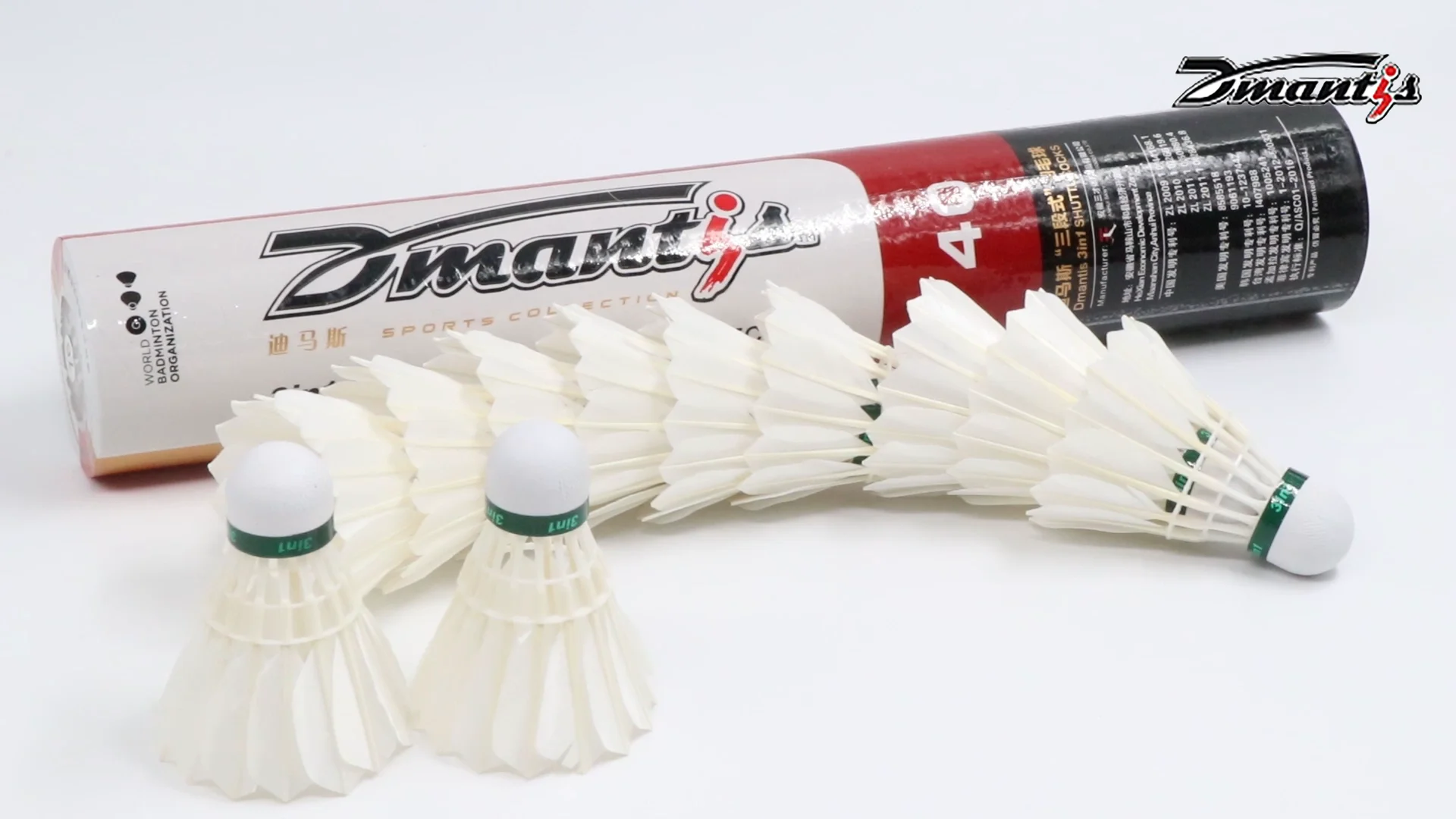 Dmantis Brand D40 3in1 Hybrid Shuttlecock Badminton Shuttlecock Duck Feather Ball For Club