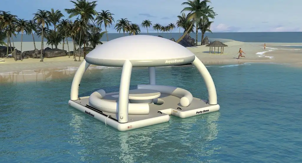 Ifunwod Splash Bana Inflatable Dock Deck Surface Floating Platform Tent ...