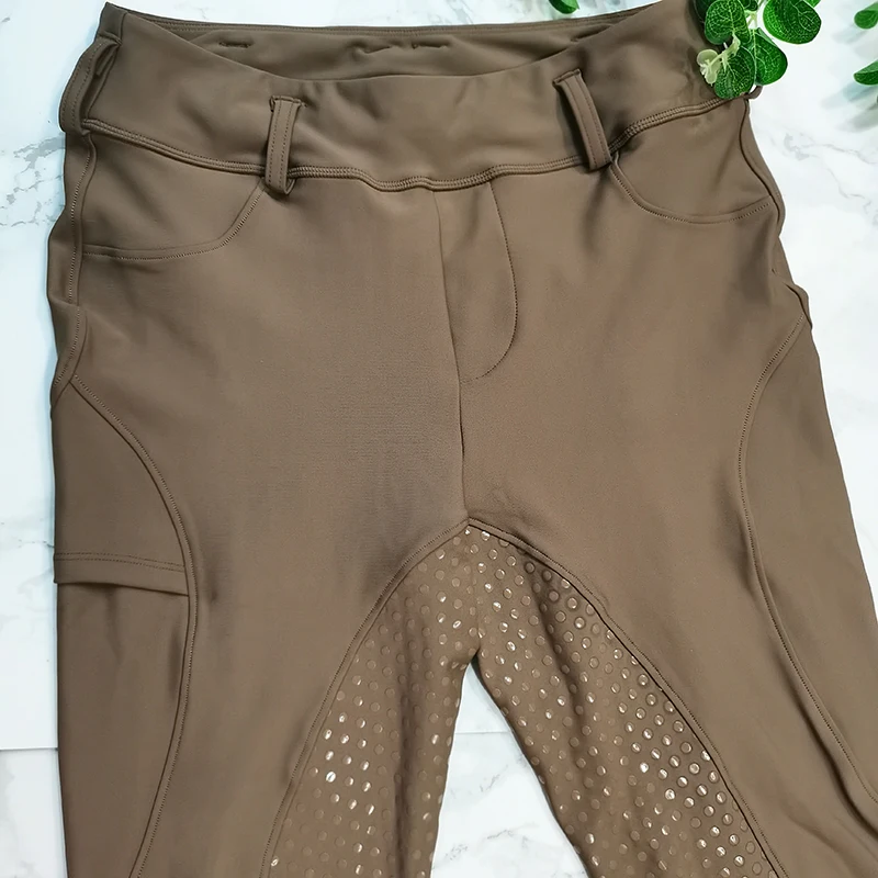 New Arrival Silicone Printing Equestrian Pant Stretchable Women's Horse Riding Leggings Breeches Equestrian Apparel