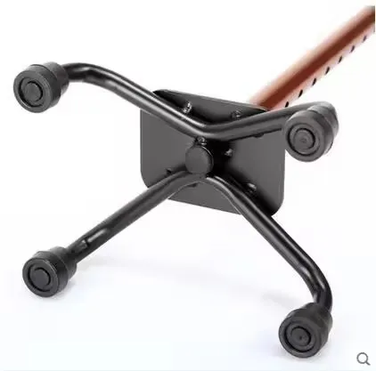 Quad Walking Cane Foldable Adjustable Portable Stick Lightweight & Sturdy with 4-Pronged Base for Extra Stability Balance