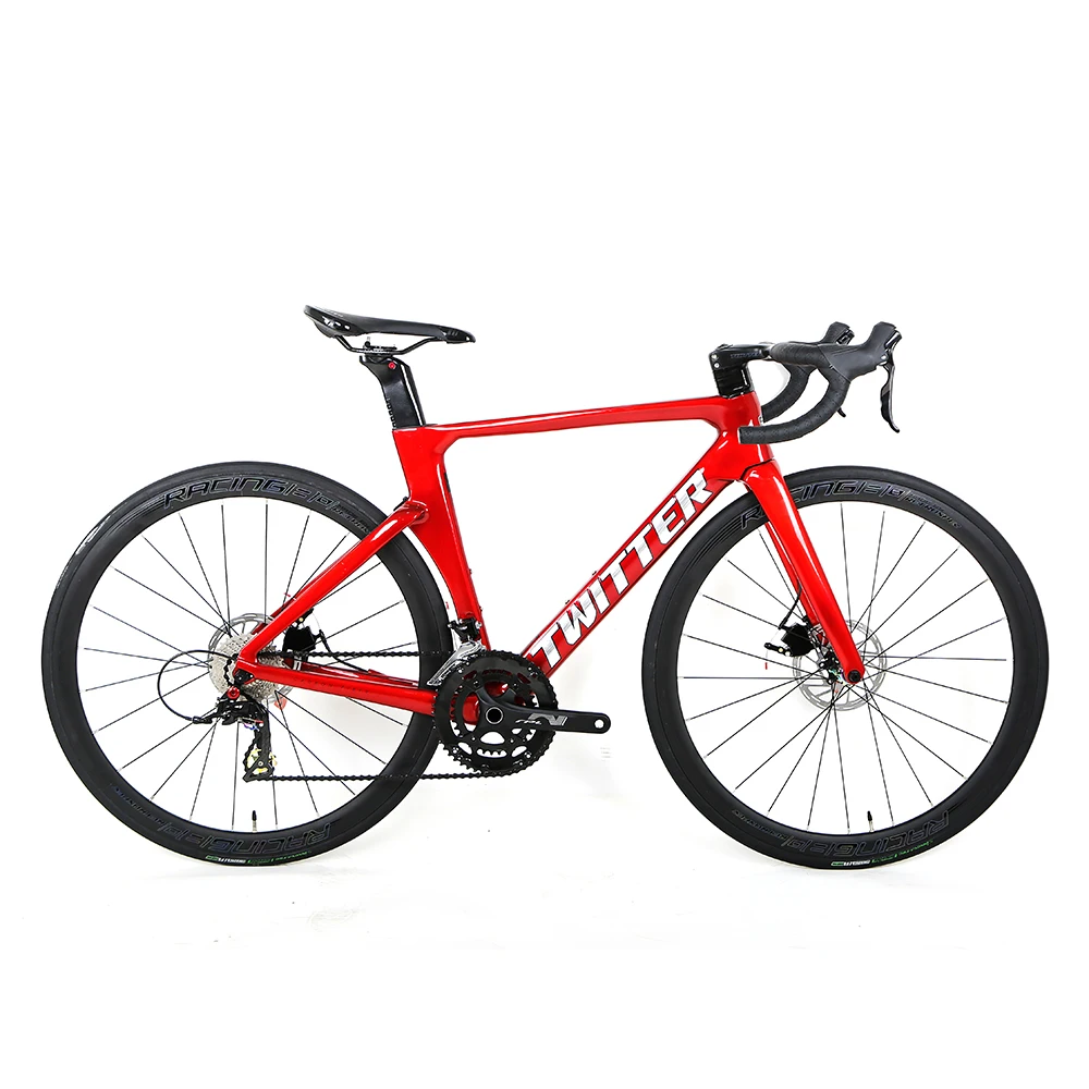 Twitter Aero Carbon Fiber Road Bike 700C, SENSAH 24 Speed, Double