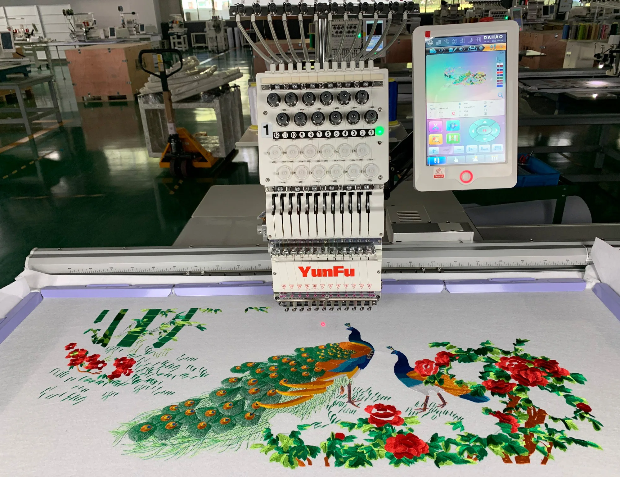 DDP Single Head Cap Embroidery Machine 1200*500 Big Area 12 15 Needles New for Home Use Featuring Computerized High Bearings