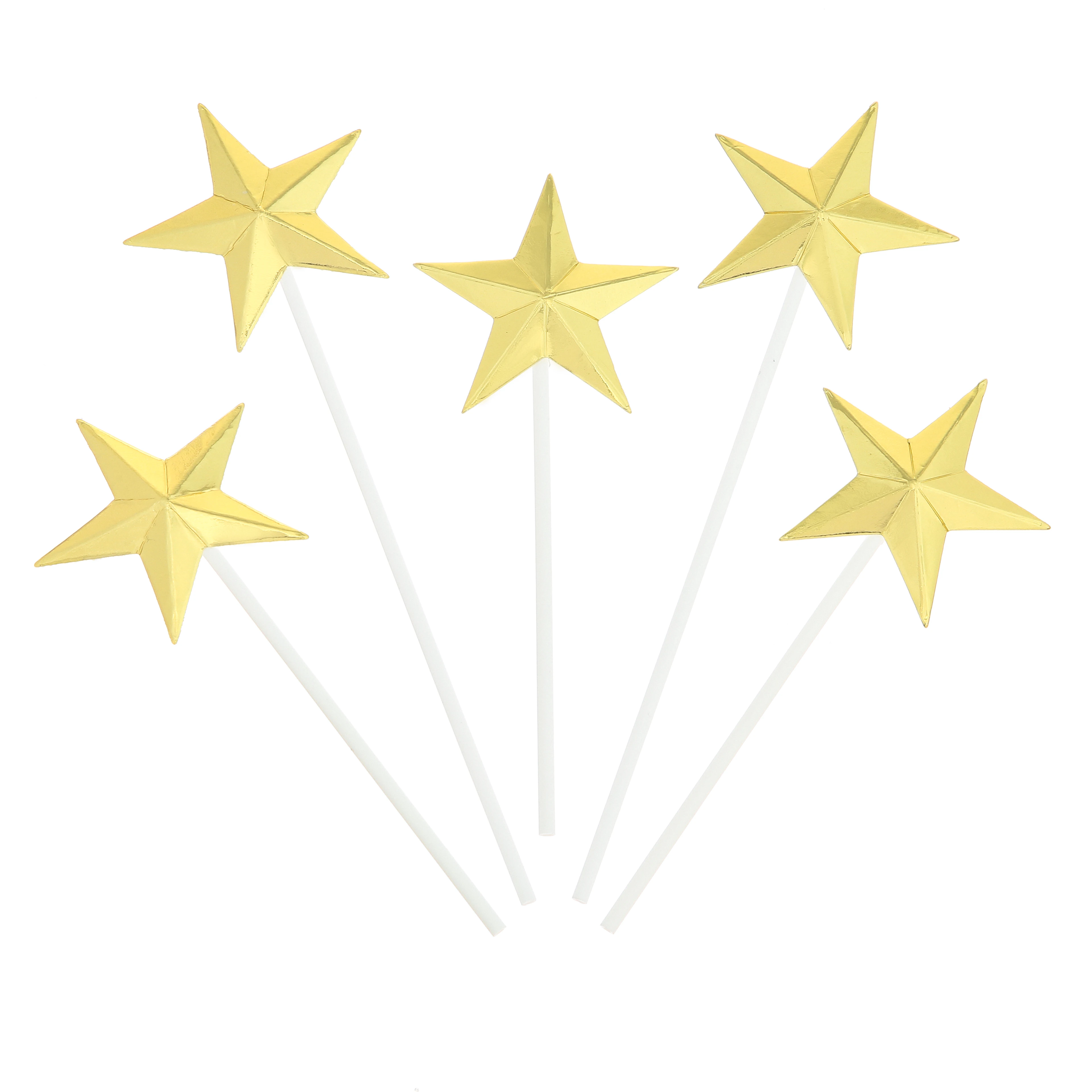 birthday party gold star shaped picks cake toppers - buy cake