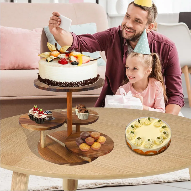 Présentoir à Cupcakes En Acryl , Présentoir Carré à 4 Niveaux Pour Cupcakes Presentoir A Patisserie Dessert Arbre Tour Pour Mariage Fete D Anniversaire