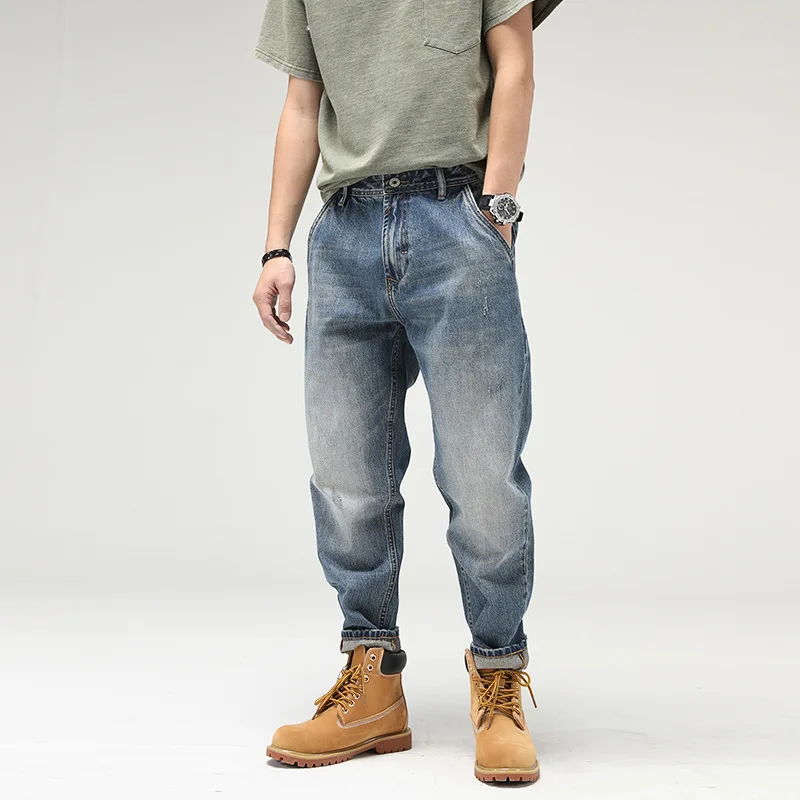 Pantalones Vaqueros De Estilo Retro Para Hombre,Jeans Rectos Holgados De  Marca A La Moda,De Talla Grande,Informales,Con Zanahoria,Anchos - Buy Nueva  Moda De Calle Denim Pantalones,Retro Marca De Moda Suelta Pantalones  Rectos,Los Hombres