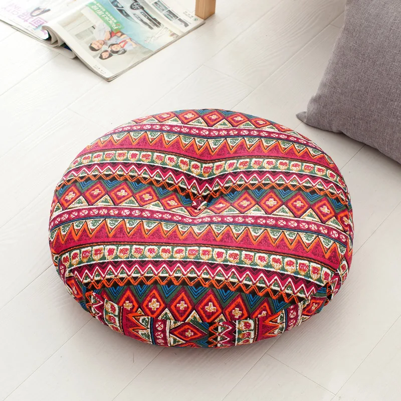 Sharplace Rattan-Bodenkissen – Rund, Japanischer Stil, Handgeflochten, 40 Cm, Für Meditation, Yoga, Teezeremonie – Vielseitig Einsetzbar Rattan Bodenkissen