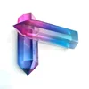 Double color aura clear quartz