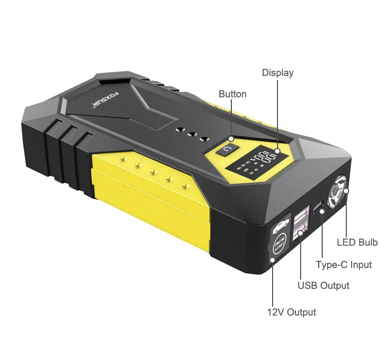 FOXSUR FJS 600 Charger Starting Device 12v Auto Emergency Car Battery Starter Car Jump Starter