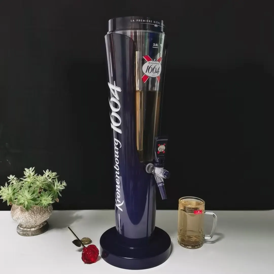 Factory Wholesale 3 Liter Bottoms Up Beer Dispenser Draft Beer Tower With Ice Tube Cooling Buy