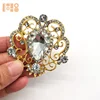 Placcato in oro + strass di cristallo