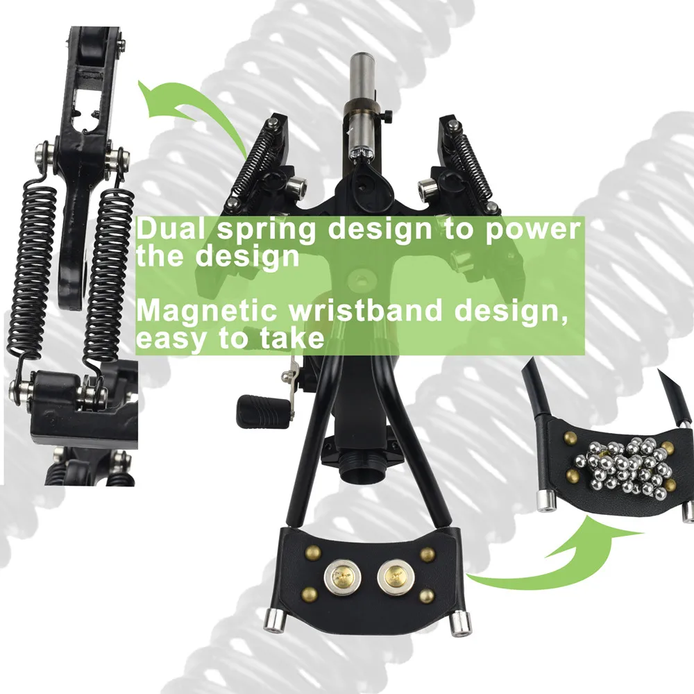 高品質 強力 スリングショット リストサポート付き ハンティング