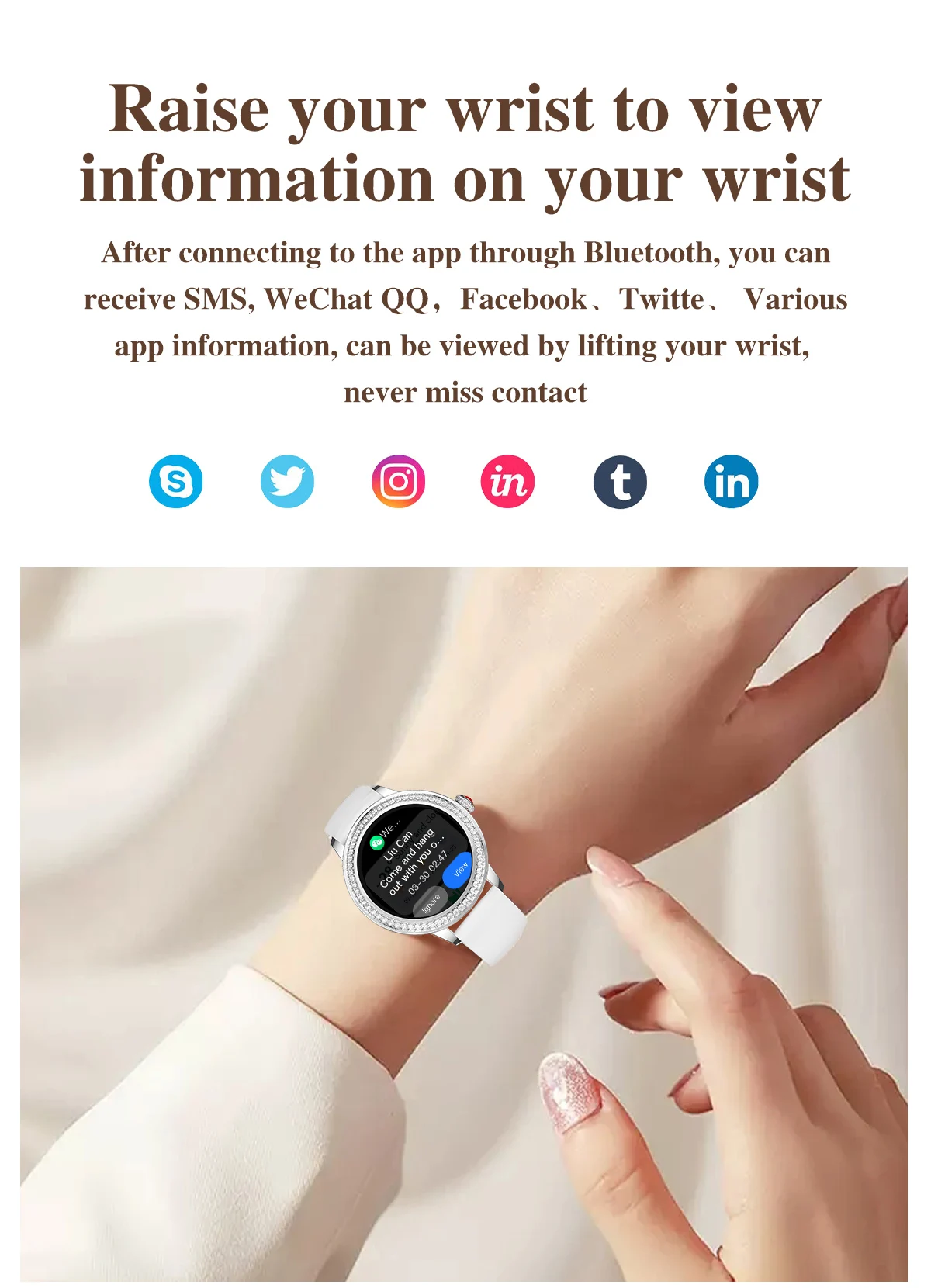 Chinese factory supplier supply  2025 Tk26 Female Smart Watch 1.26inch Slim Lightweight Waterproof Bt Call Women's Health Heart Rate Fashion Lady's Smartwatch - Buy Lady Diamond Smart Watch women Fashion Smartwatch women's Health Smartwatch