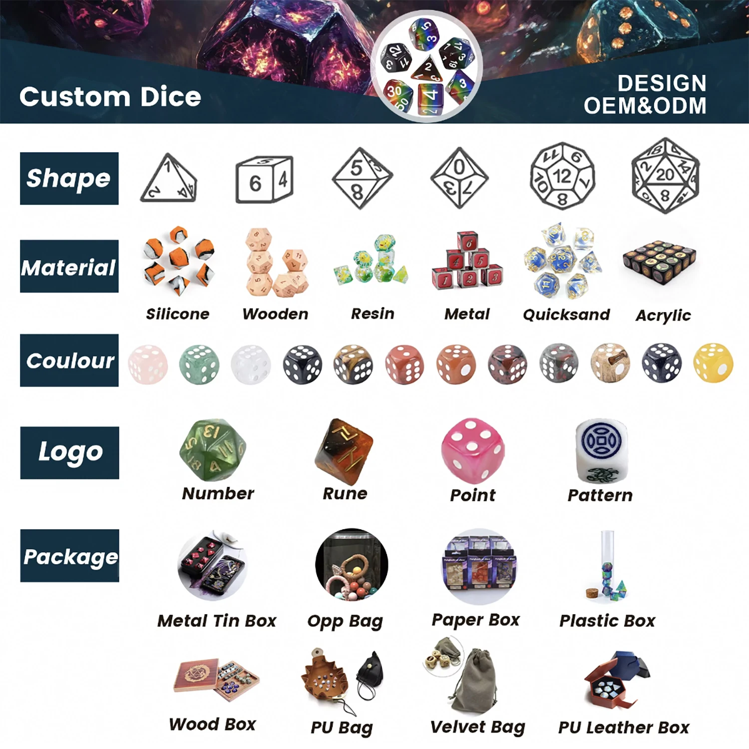 Small Batch Custom Advertising Dice 16mm 18MM 20MM 25MM 6 Side Printing Carved Square Round Dice White Cube Promotion Small Gift
