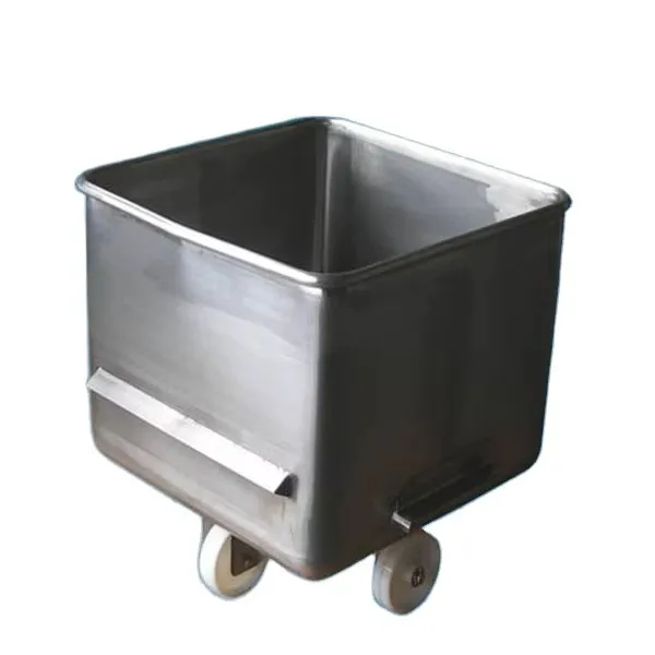 Food grade stainless steel trolleys for meat handling and slaughterhouse operations