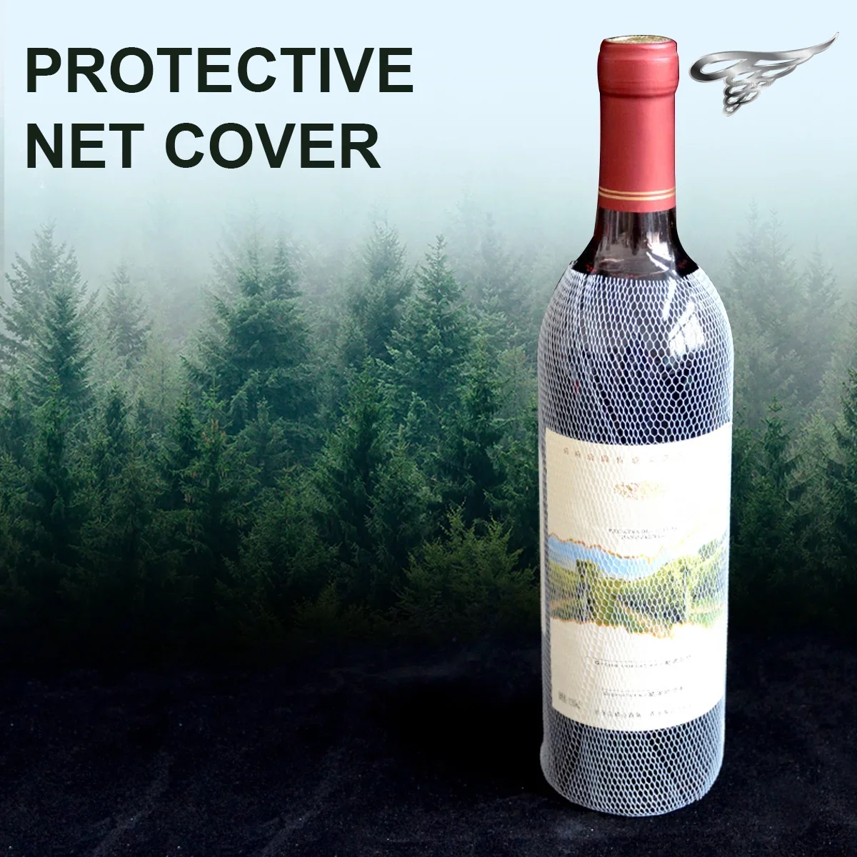 Miniature Spirit Bottles Mesh Net Glass Bottle Protectors X 10 Protective Sleeves Wine Netting Wine Bottle Covers Novelty