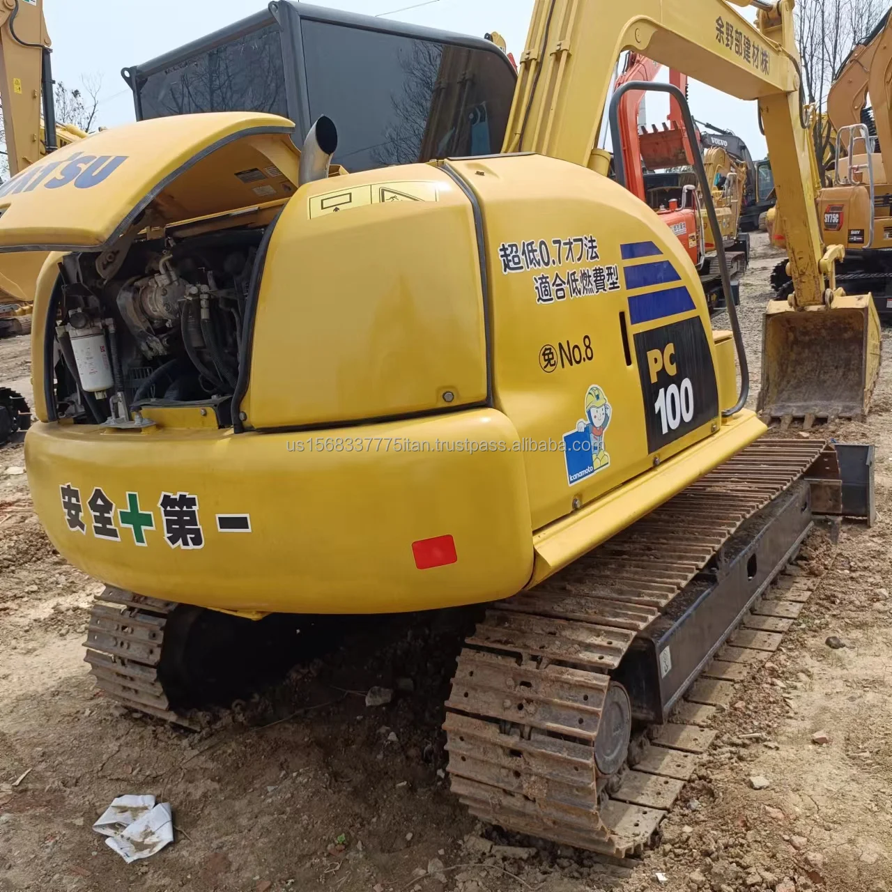 10 Ton KOMATSU PC 100 Excavator Used in Shanghai Good Used Excavator Komatsu PC100 Digger Machine Second-hand Machinery