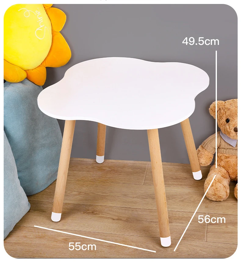 Customized Nordic Kids Furniture children Wooden play house Study Table and Chairs set Cartoon Table Desk Playhouse Furniture