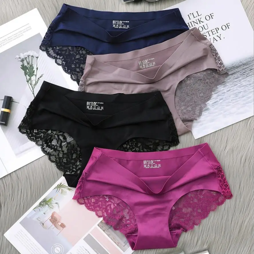 Sexy Ice Silk Underwear Women Sexy Briefs Seamless Lace Panties Underwear Buy Ice Silk Undear