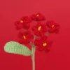 Finished product6First Myosotis sylvatica bouquet (red)