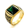Gold black emerald