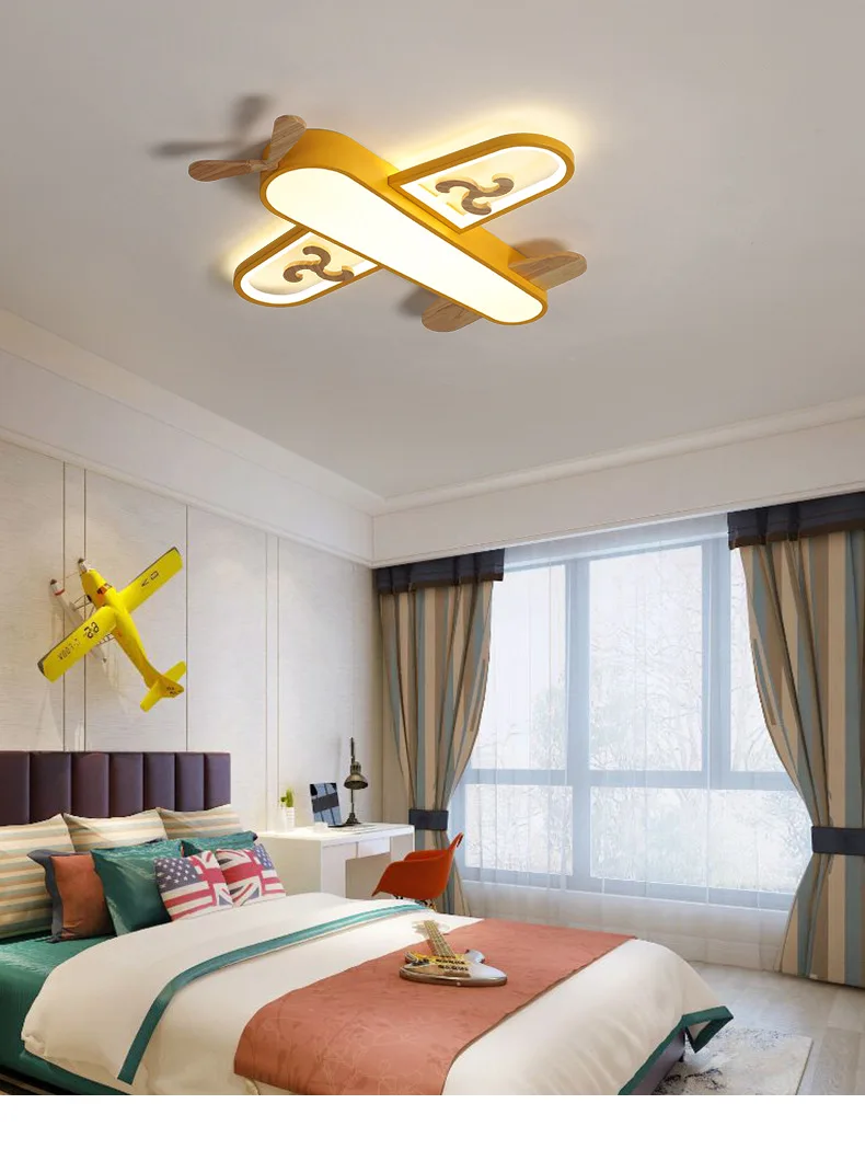 New children's room lamp led creative personality cartoon aircraft chandelier