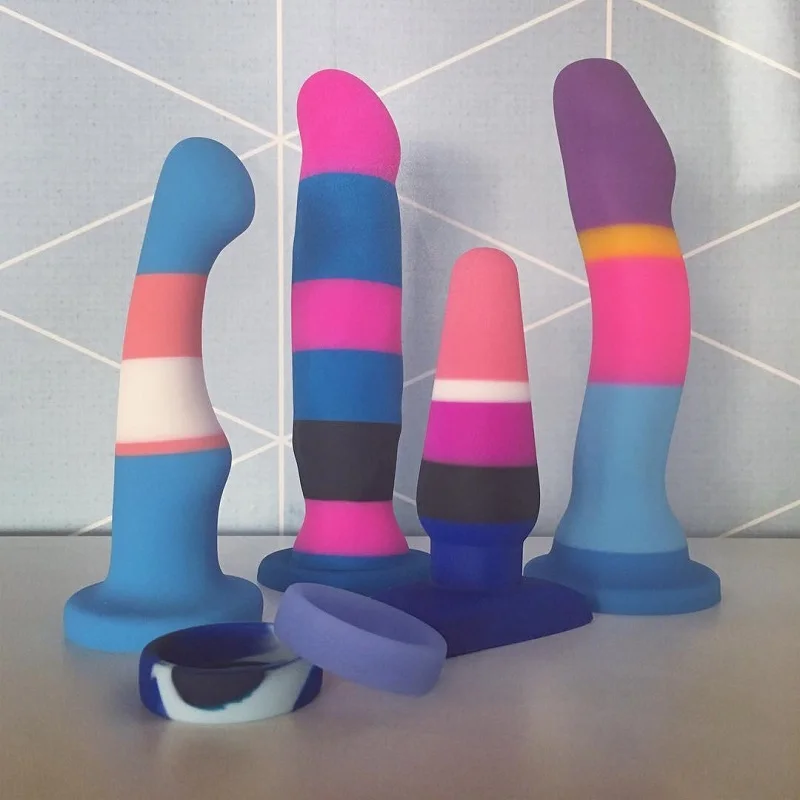 LGBT Pride Products - Silicone Dildos with Suction Cup Base