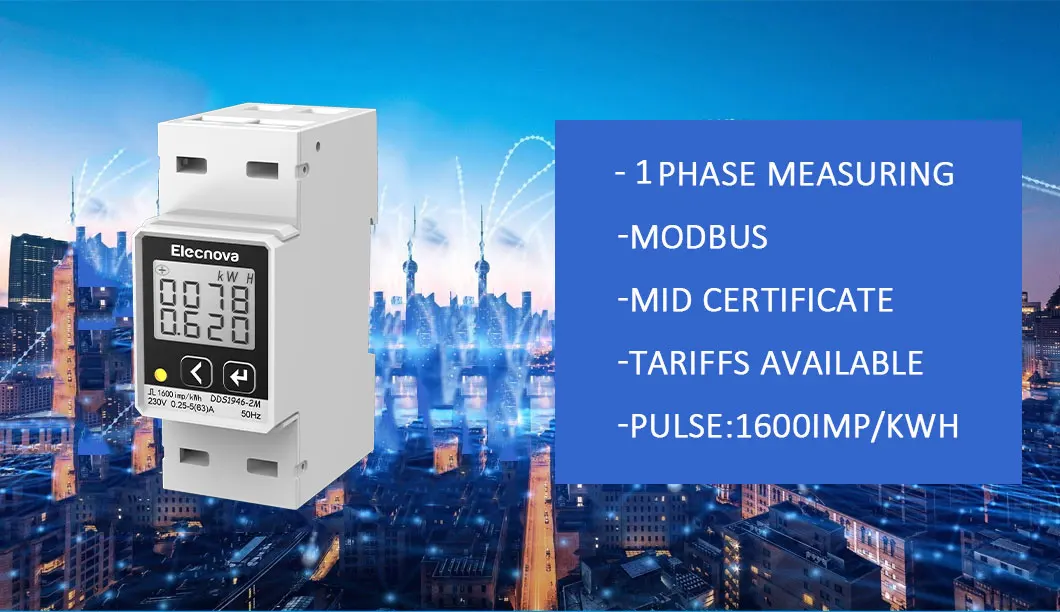 Din Rail Single Phase Multi Function Mbus/modbus-rtu Power Meter - Buy ...