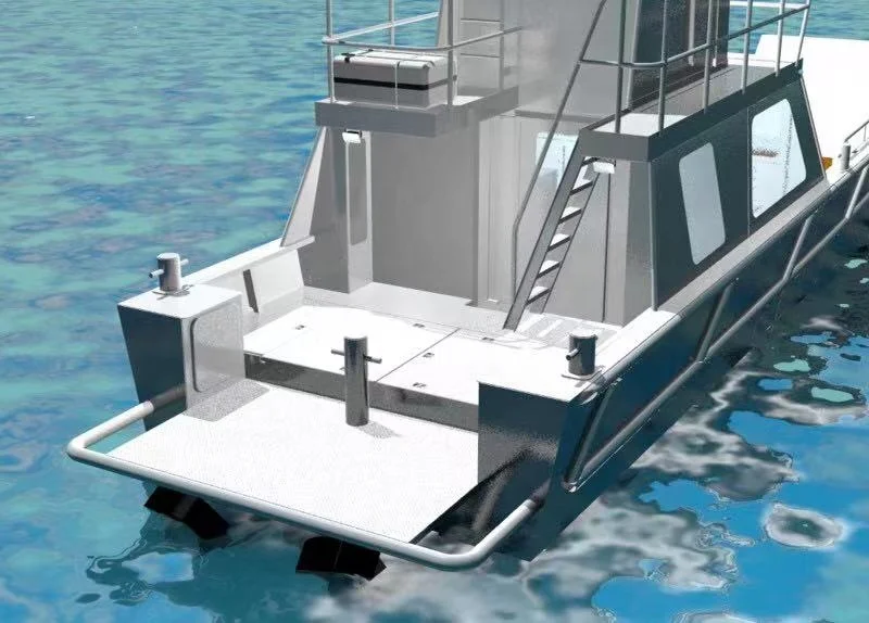 YAMANE YACHT High Cabin Big Capacity 50ft Aluminum Transportation Boat Offshore Landing Craft