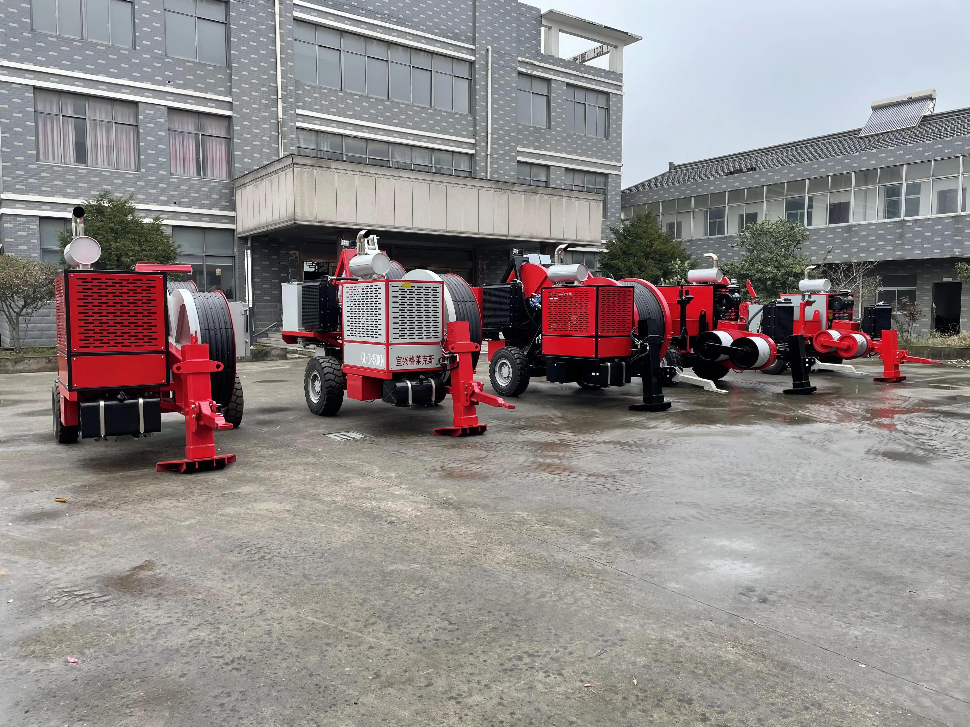 Overhead Line Cable Stringing Equipment 220 Tons Hydraulic Cable Puller ...