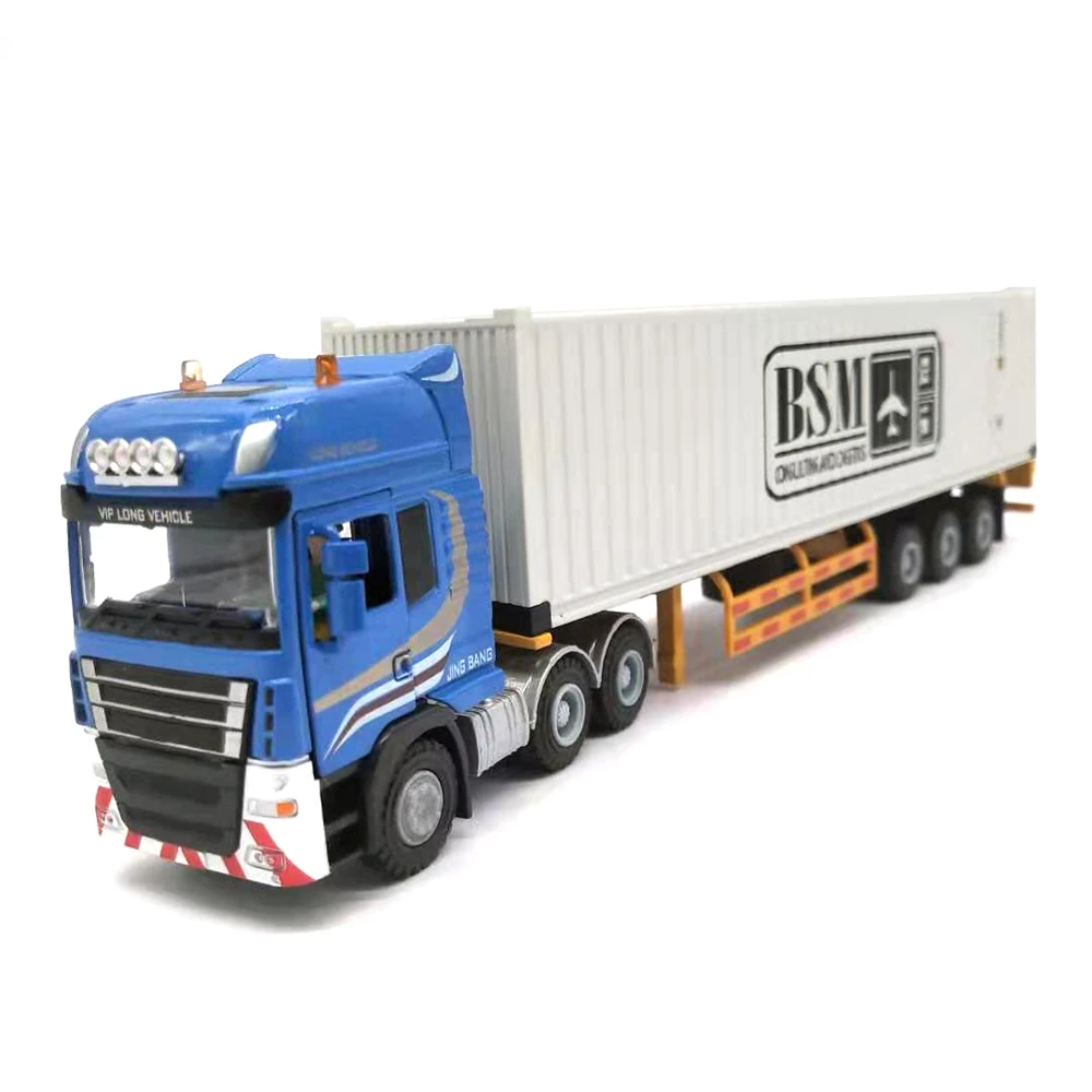 28cm Crane Worldwide Logistics container truck model 1:50 container truck model gifts O.A.S ship model