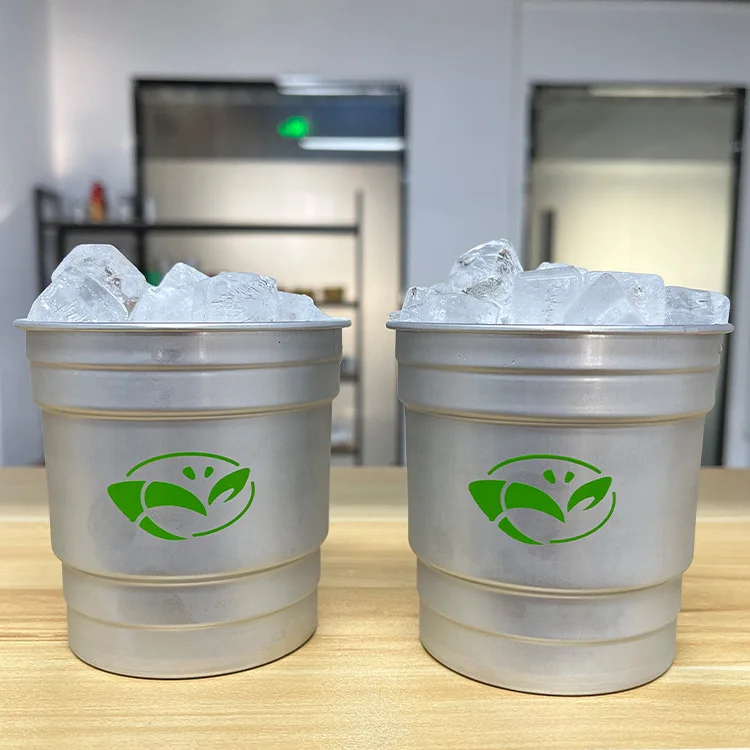 China Factory Wholesale New Style 100% Recyclable Cafe Shop Tableware  Aluminum Recycle Coffee Cup Reusable| Alibaba.com