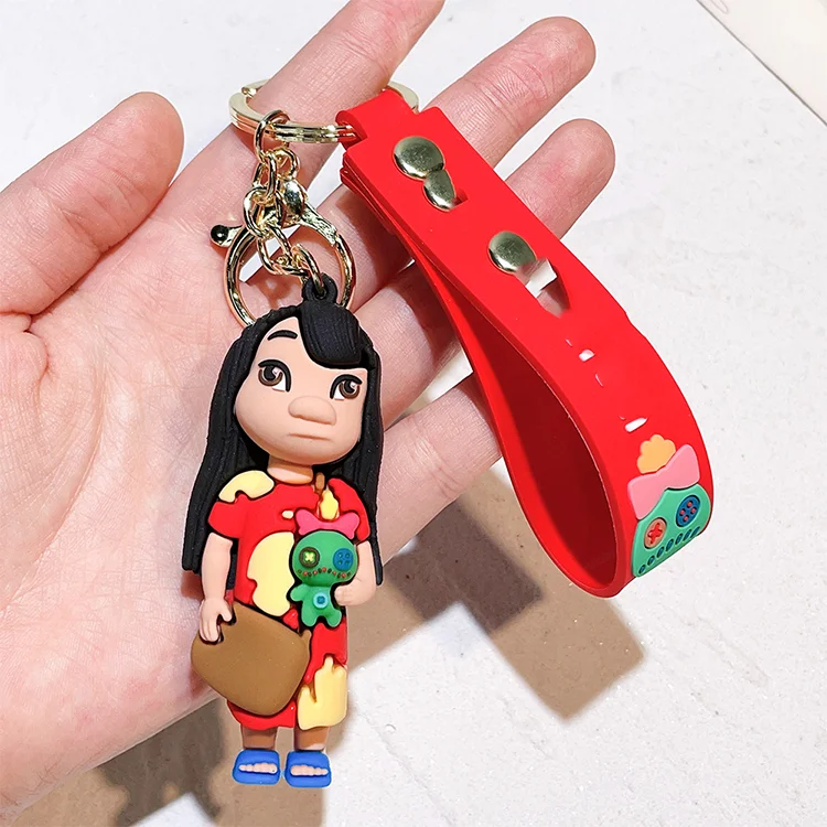 Accept Small MOQ Order High Quality Cute 3d Soft Pvc Keychain Set Rubber Keychain Key Ring