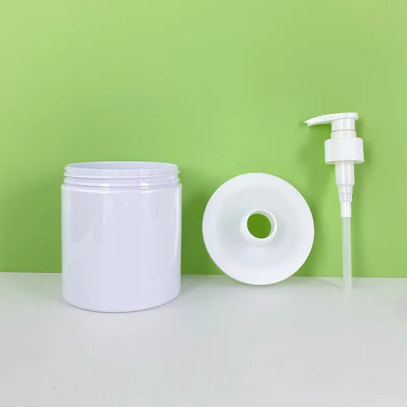 150ml-600ml PET Plastic Pump Bottle Shampoo Shower Gel Jar With Pump