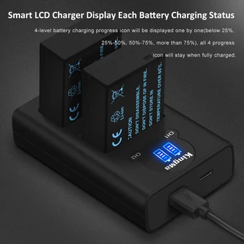 KingMa-DMW-BLC12 1050mAh 7.4V Dual Charger and Battery Kit Camera Battery detail image