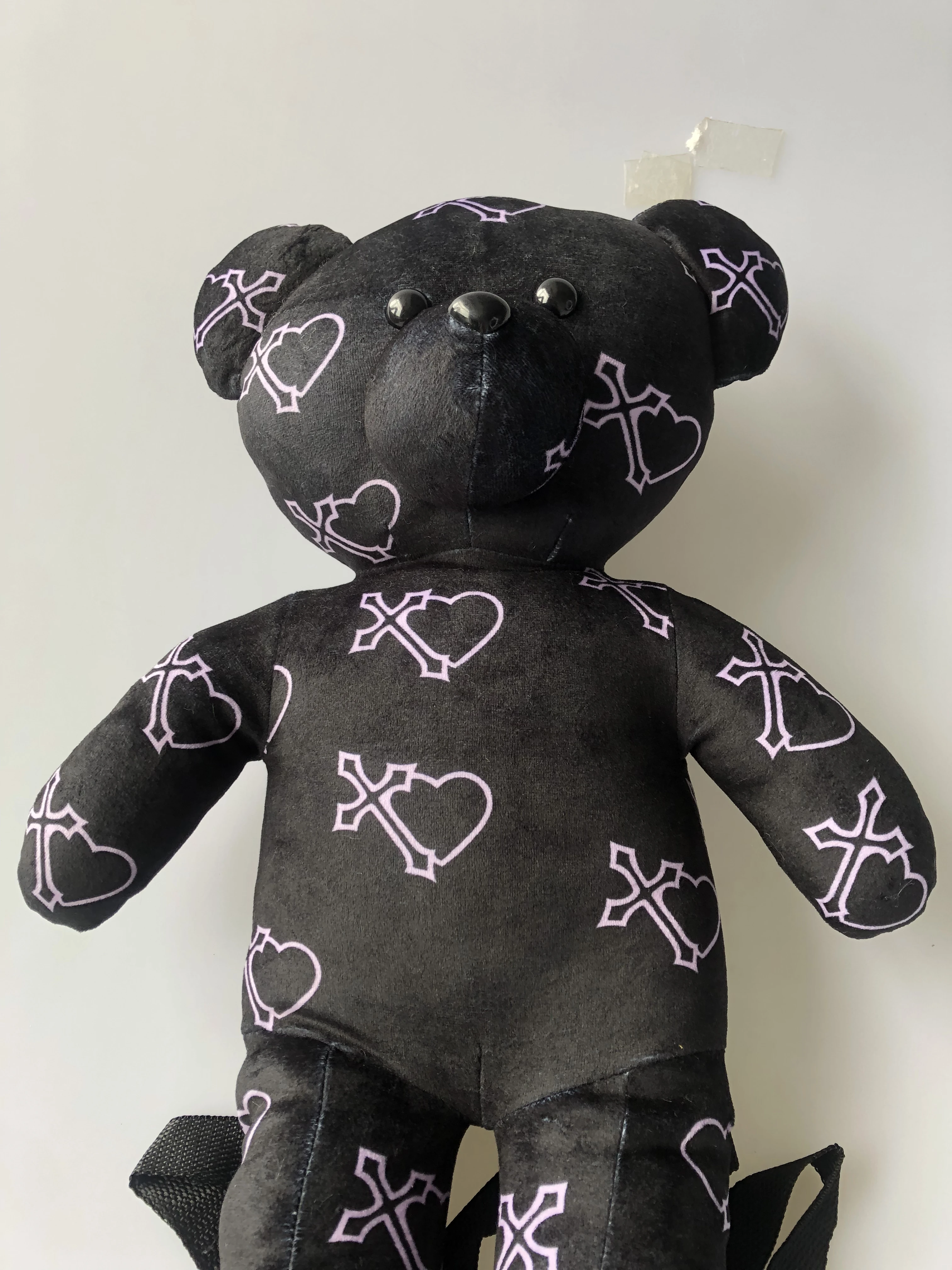 Rucksack Backpack Black Leather Teddy Bear Backpack High Quality