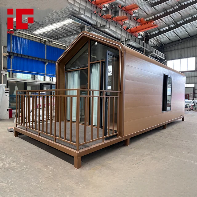 20ft Triangle Room Tiny House Garden Cabin Studio Shed Plans Beach Scenery Characteristics Home Stay Hotel RV Vacation Camp