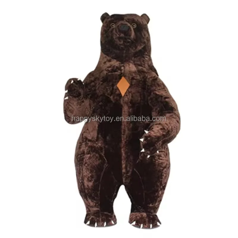 リアルな茶色いクマのマスコット コスプレ用インフレータブル衣装