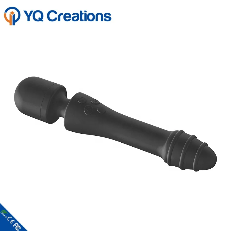 G-spot Heated Silicone Vibrator Wand Massager With Double Motors