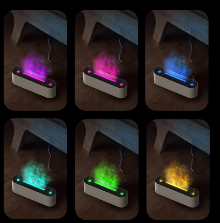 2023 New Released 3D Flame Aromatic Diffuser Air Humidifier With 320ml Large Capacity Water Mist Machine for Winter Dry Weather