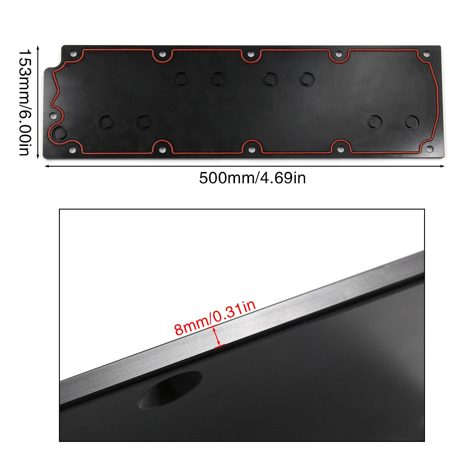 Fit For Ls Engine Gen Iv L99 Ls3 Valley Cover Plate Billet Aluminum Dod