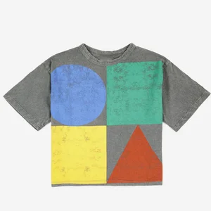 Customizable Summer Short Sleeve Cotton Boys T-Shirts Cartoon Custom Printed Children Shirt