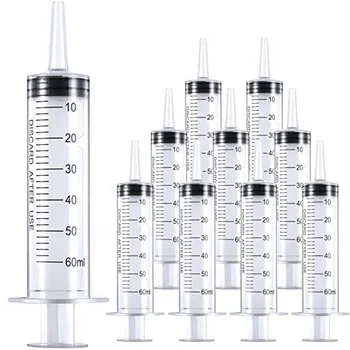 Factory Supply Large-caliber Extraction Bubble Disposable Syringes 60ml Feeding Pet Syringe