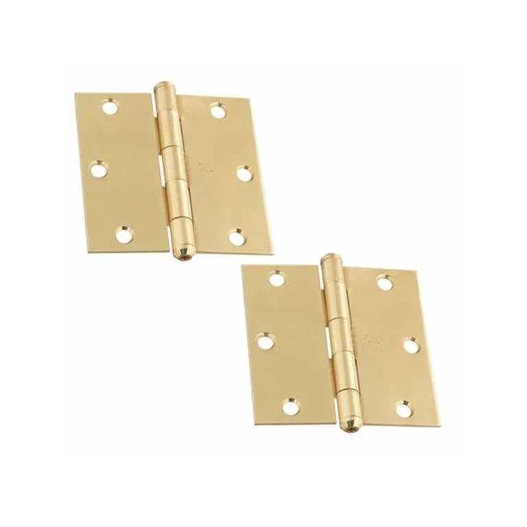 wholesale price square corner stainless steel 2bb bearing door hinges for 3x2.5 gold colour