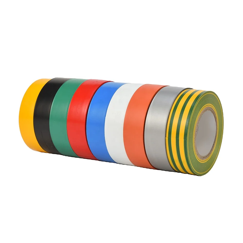 PVC Electrical Insulation Tape High Voltage Colored Flame Retardant Waterproof Electric Wire Vinyl Insulating Adhesive Tape