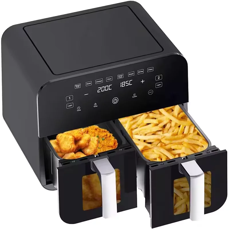 2000W Dual air Fryer 8.2L CNC Intelligent Display Modern Style Oil-free Weight Loss Pot aperçu 5