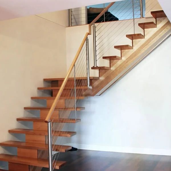 Alibaba.com: Fabricated steel staircase with wood treads, durable metal ...
